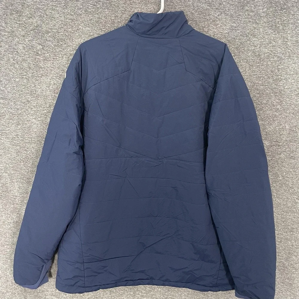 Eddie Bauer First Ascent Jacket Mens XL Blue Red Reversible Insulated Atom